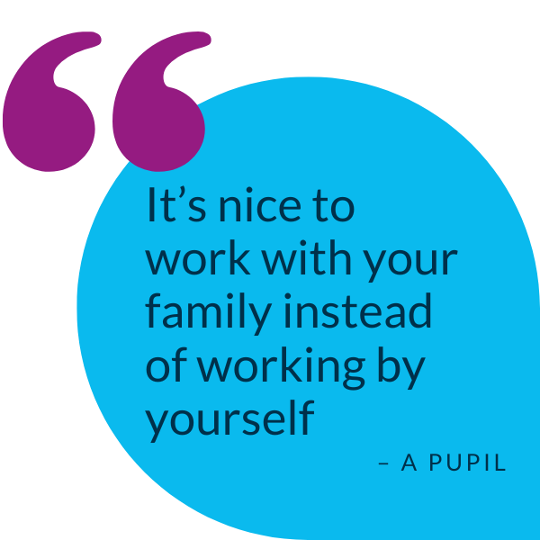 Quote from Haydn pupil saying "It's nice to work with your family instead of working by yourself"