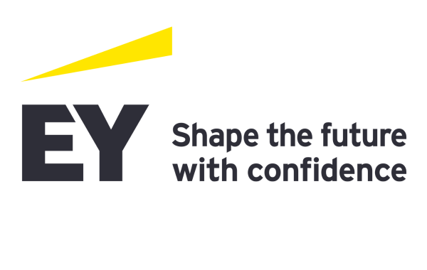 EY logo, with the strapline "Shape the future with confidence"